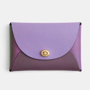 Coach Remade Colorblock Large Pouch (Bright Purple)